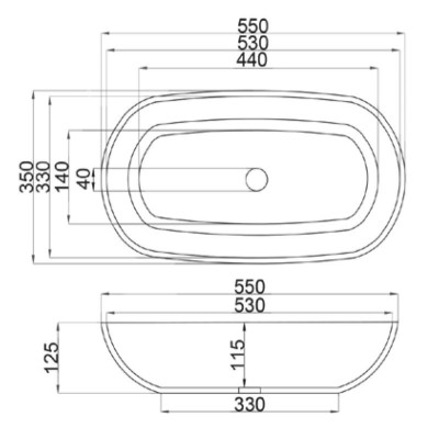 Vasque à poser en résine solid surface Amourette