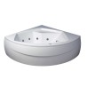 Baignoire Balnéo d'angle 146X146 avec siège et tablier sourire