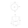 Vasque en forme de bol en résine solid surface blanc mat à poser