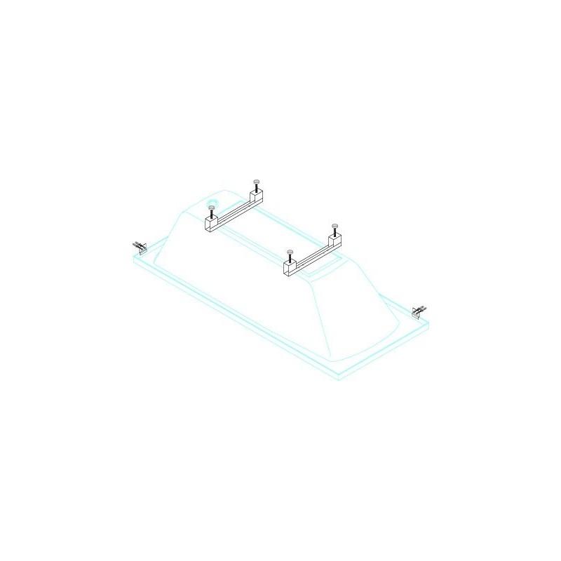 4 pieds en acier inoxydable pour baignoire acrylique