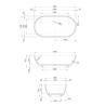 Baignoire 160cm avec un grand espace intérieur à poser en ilot