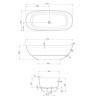 Baignoire ilot en résine solid surface à poser 170X75